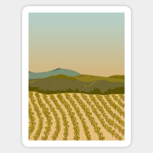 Santa Rosa, California Vineyard Sticker